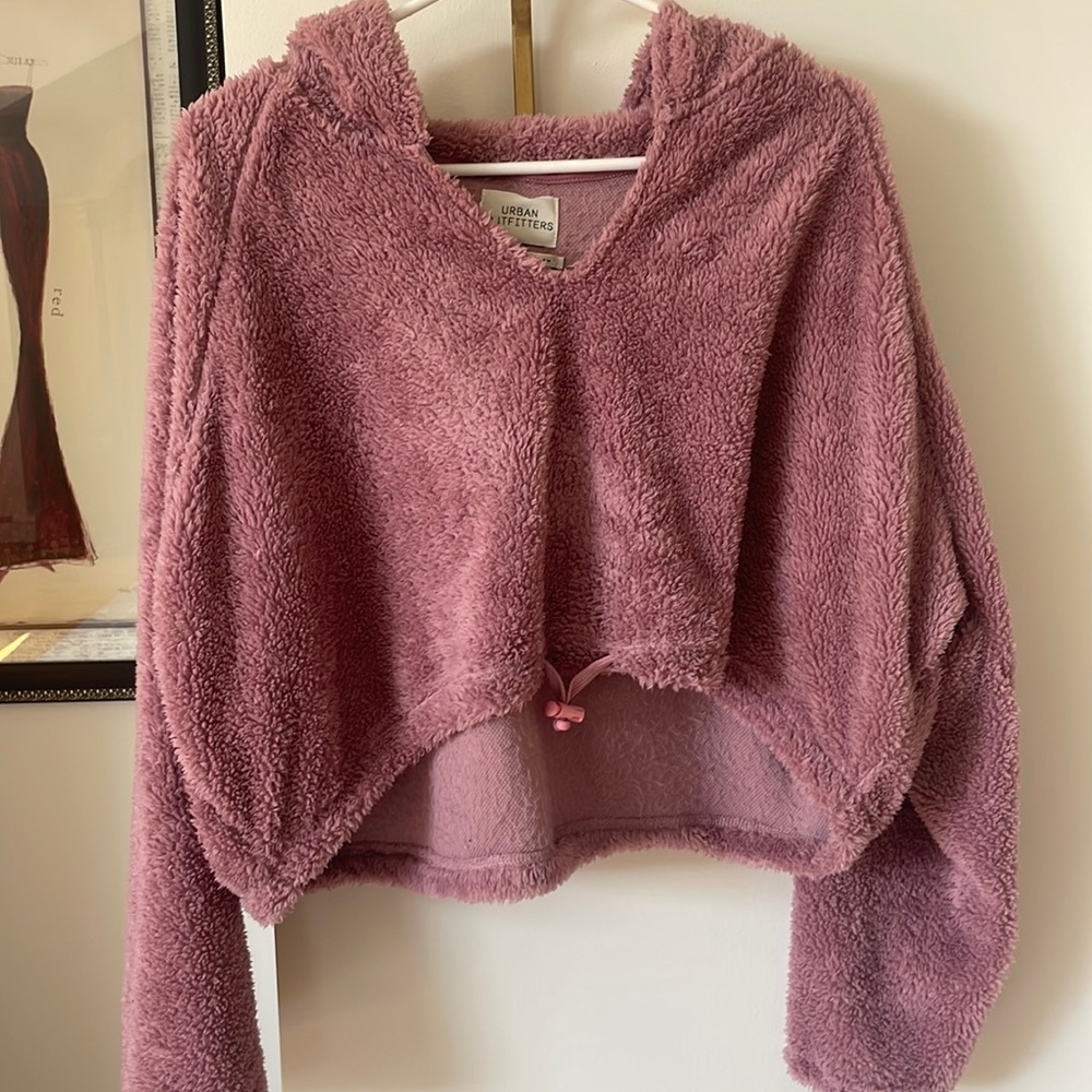 Fur cropped long sleeve